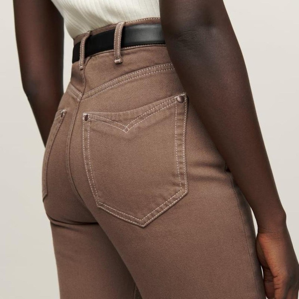 Reformation Cowboy High-Rise Jeans in Brown